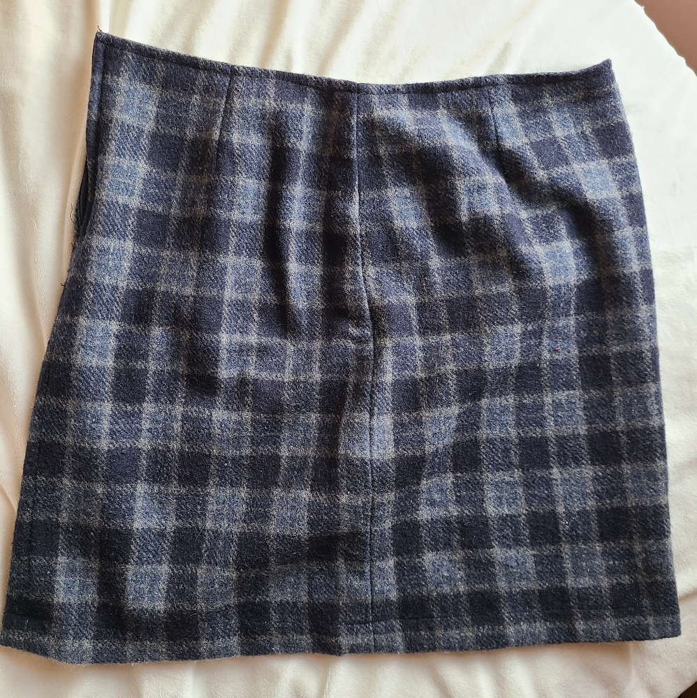 Vintage Wool Plaid Skirt
